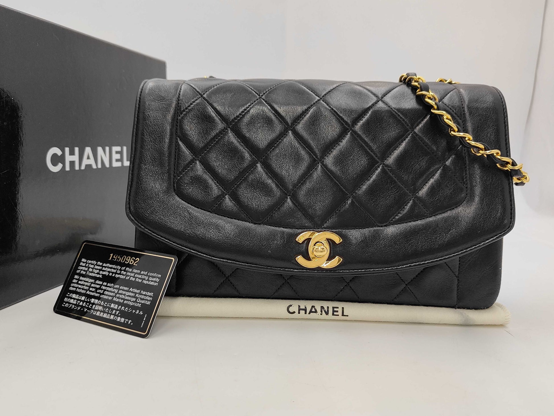 CHANEL Diana 25cm Lambskin Single Flap Shoulder Bag