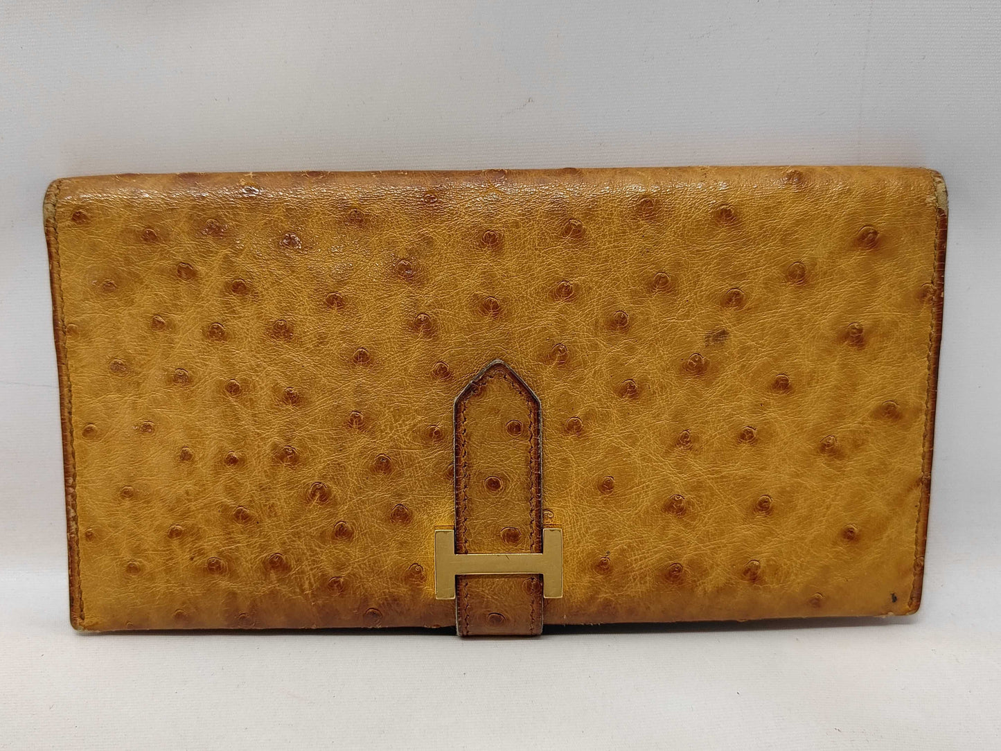 HERMES Ostrich Bearn Wallet