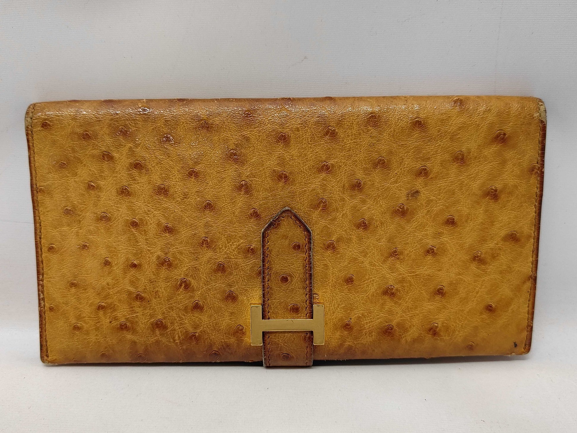 HERMES Ostrich Bearn Wallet