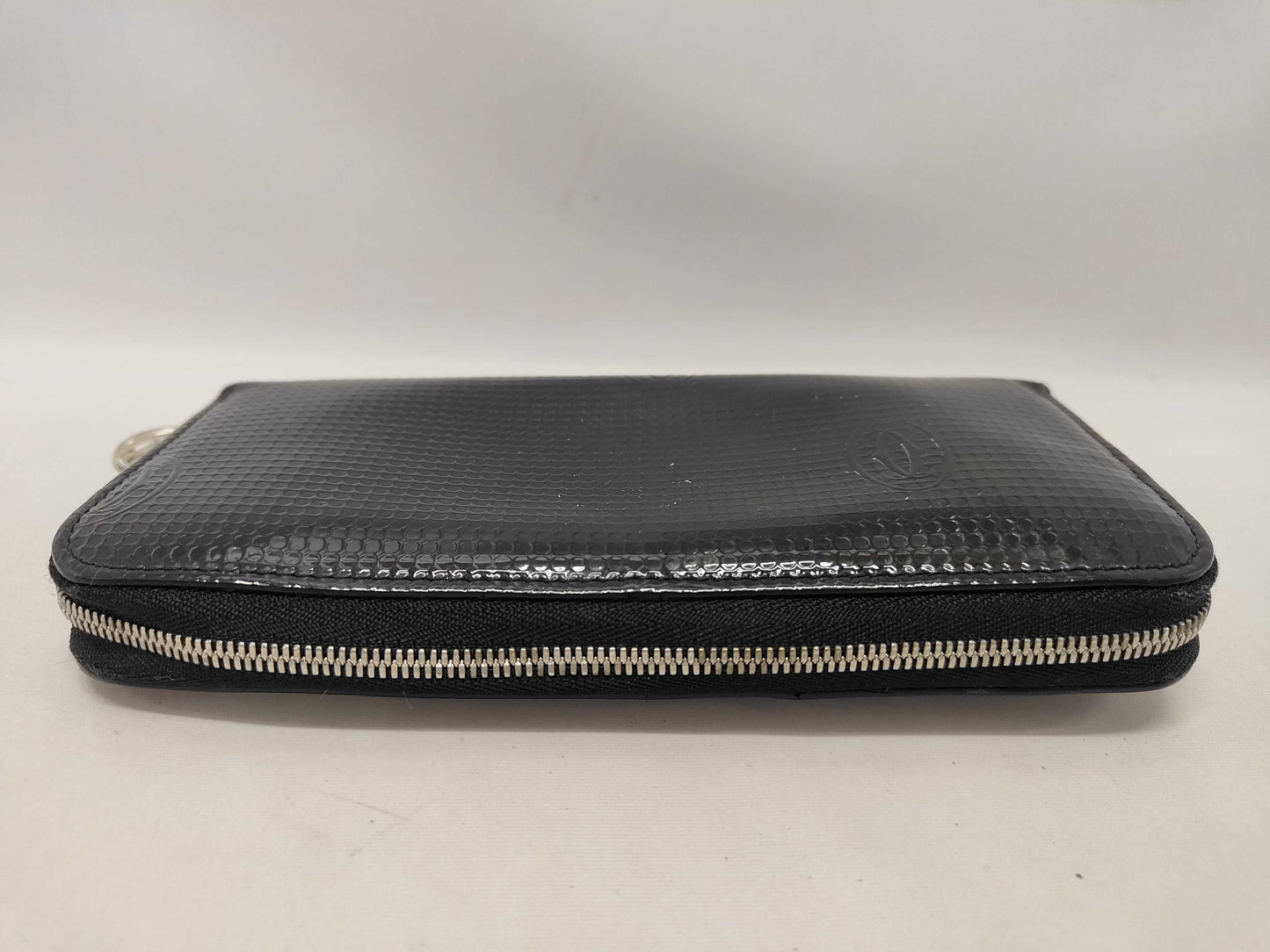 Cartier Happy Birthday Round Zip Long Wallet Black Wallet