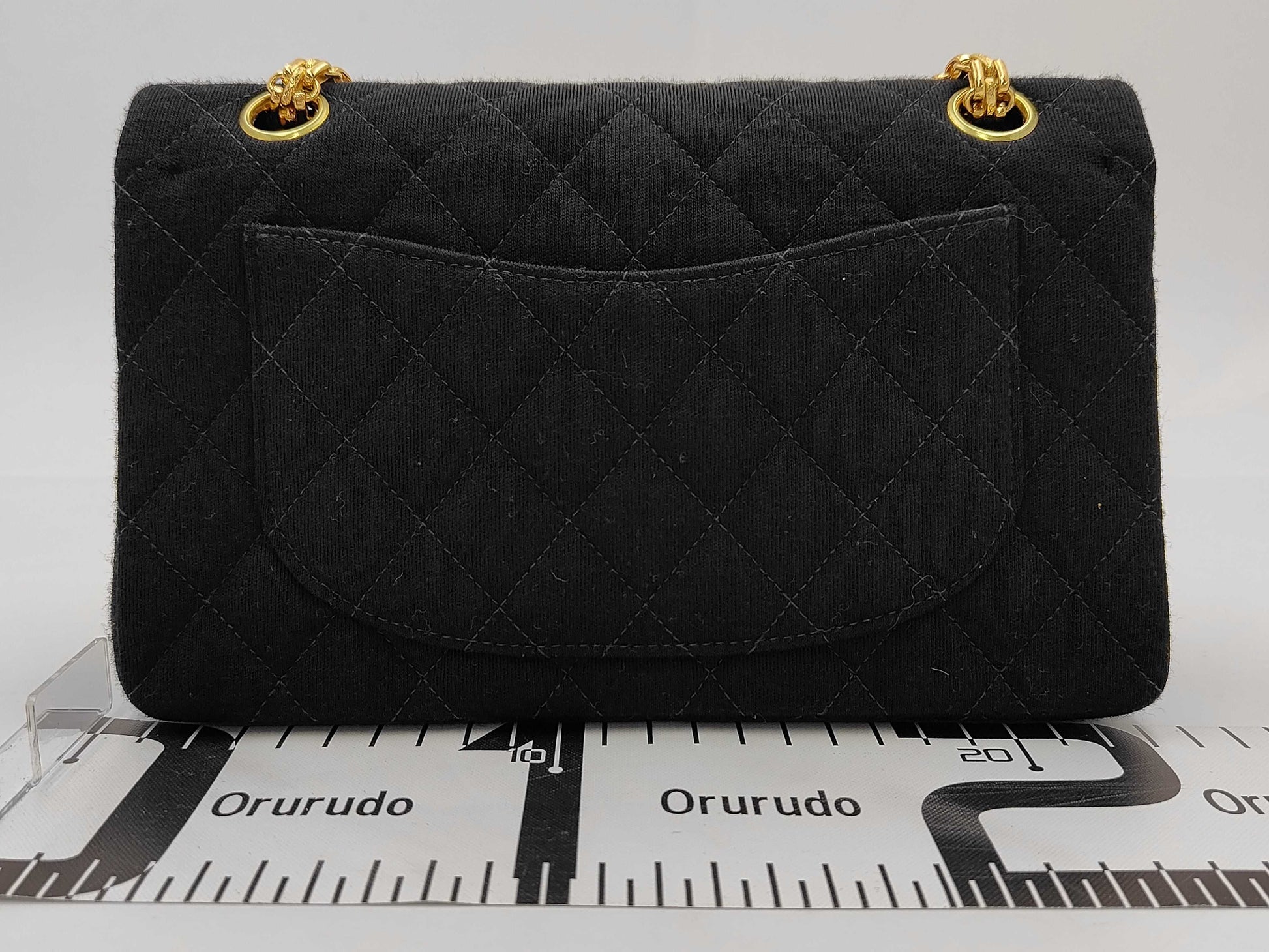 CHANEL Jersey Matelasse 25 Gold Hardware Shoulder Bag