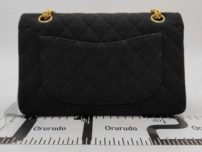 CHANEL Jersey Matelasse 25 Gold Hardware Shoulder Bag