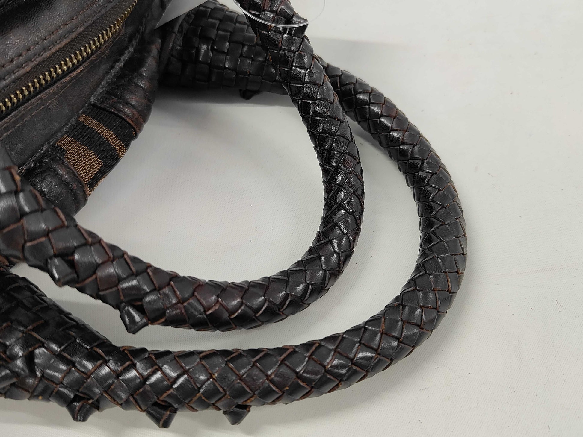 FENDI Zucca pattern leather handbag