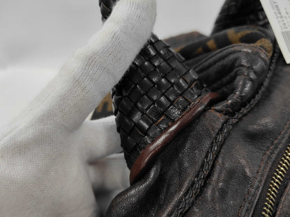 FENDI Zucca pattern leather handbag