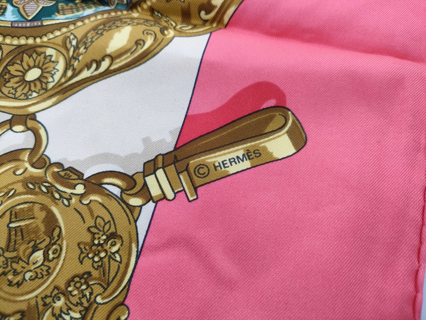 HERMES Carre Pink Scarf