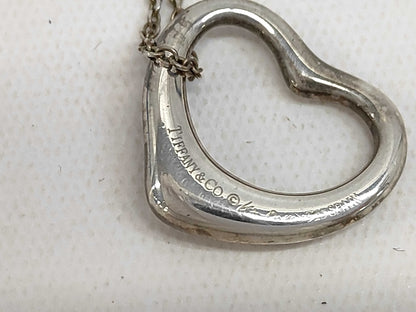 Tiffany & Co. SV925 Open Heart Necklace