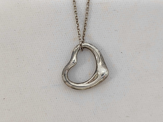Tiffany & Co. SV925 Open Heart Necklace