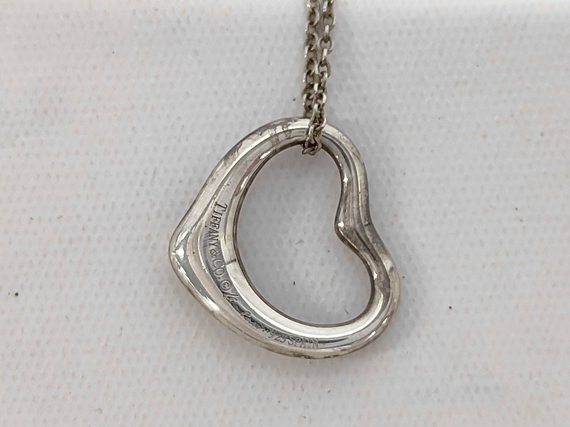 Tiffany & Co. SV925 Open Heart Necklace