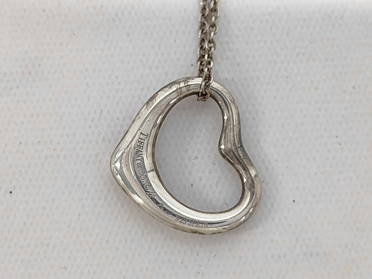 Tiffany & Co. SV925 Open Heart Necklace