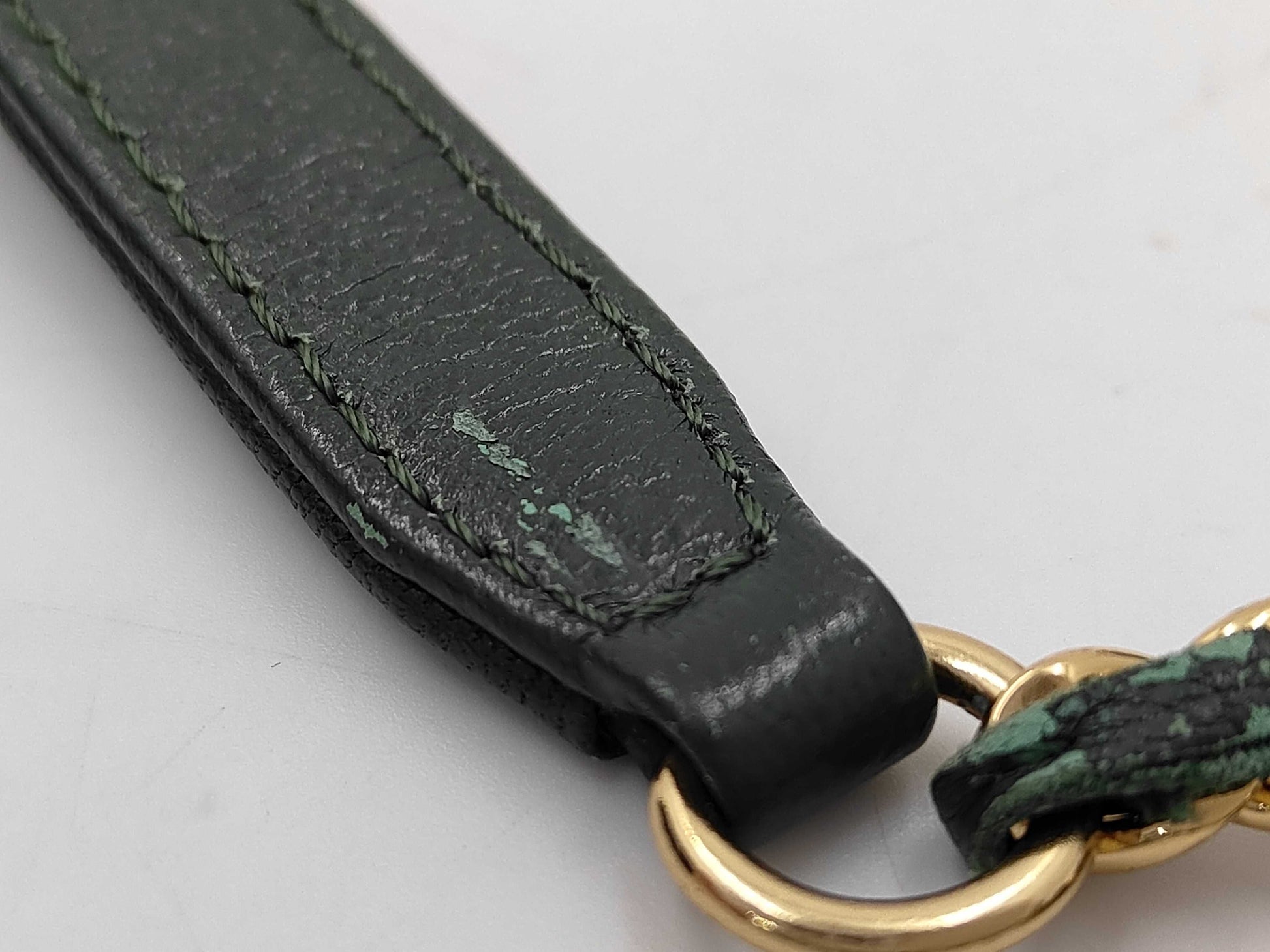 CHANEL Lambskin Mademoiselle Green Shoulder Bag