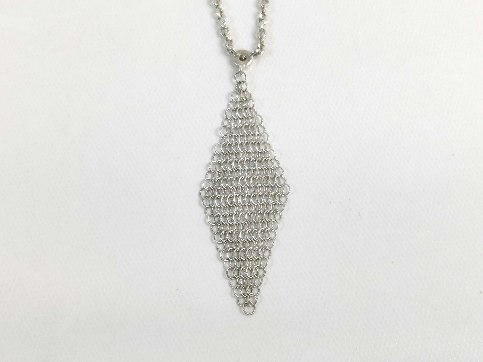 Tiffany & Co. Mesh Pendant Necklace with Diamond, 1 piece, Ag925 Necklace